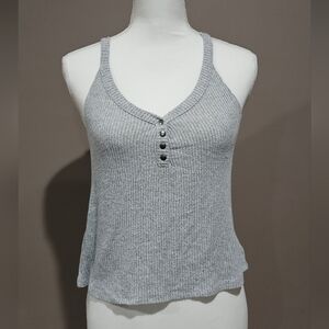 ⭐ 3 for $18 ⭐ American Eagle Gray 3 Button Tank size Small